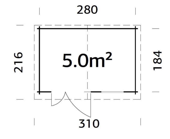 Palmako redskapsbod Peter 3 296 x 200 cm